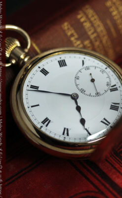 ロレックス ローマ数字の小窓付きアンティーク懐中時計 【1920年頃】箱付き-P2345-8