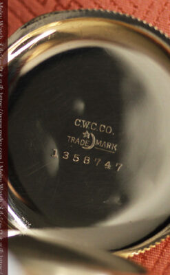 黄色の花と緑の葉 エルジンのアンティーク懐中時計 【1904年頃】-P2346-21