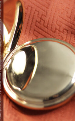 黄色の花と緑の葉 エルジンのアンティーク懐中時計 【1904年頃】-P2346-22