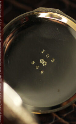 24の星が輝くウォルサムの金無垢アンティーク懐中時計 【1890年頃】イニシャルS-P2347-19