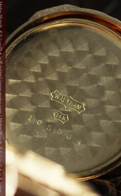 24の星が輝くウォルサムの金無垢アンティーク懐中時計 【1890年頃】イニシャルS-P2347-21