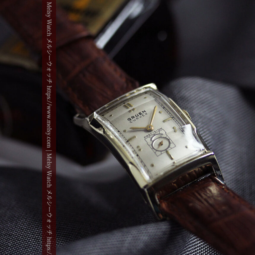 カーベックス 上品なグリュエンのアンティーク腕時計 【1950年頃】-W1599-1