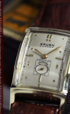 カーベックス 上品なグリュエンのアンティーク腕時計 【1950年頃】-W1599-10