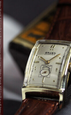 カーベックス 上品なグリュエンのアンティーク腕時計 【1950年頃】-W1599-11