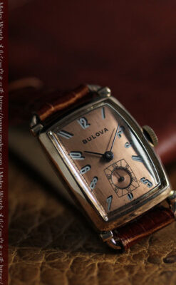 アメリカンレトロなブローバのアンティーク腕時計 【1944年頃】-W1600-4