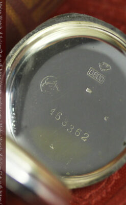 魅力的な無銘の銀無垢アンティーク懐中時計【1880年頃】-P2348-12