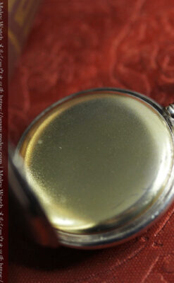 魅力的な無銘の銀無垢アンティーク懐中時計【1880年頃】-P2348-13