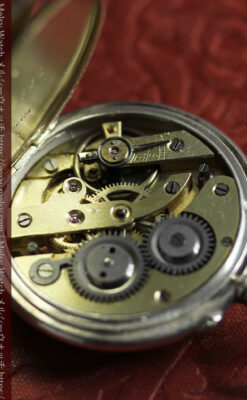 魅力的な無銘の銀無垢アンティーク懐中時計【1880年頃】-P2348-15