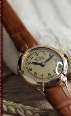 ロレックス・チューダーの婦人物 金無垢アンティーク腕時計 【1940年頃】-W1601-12