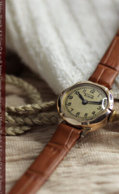 ロレックス・チューダーの婦人物 金無垢アンティーク腕時計 【1940年頃】-W1601-4