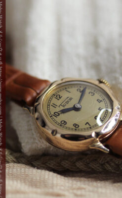 ロレックス・チューダーの婦人物 金無垢アンティーク腕時計 【1940年頃】-W1601-7