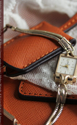 ロレックス・チューダーのレトロな金無垢女性用腕時計 【1940年頃】ローズ色-W1602-1