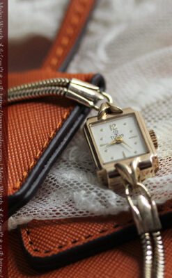 ロレックス・チューダーのレトロな金無垢女性用腕時計 【1940年頃】ローズ色-W1602-2