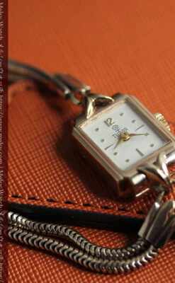 ロレックス・チューダーのレトロな金無垢女性用腕時計 【1940年頃】ローズ色-W1602-7