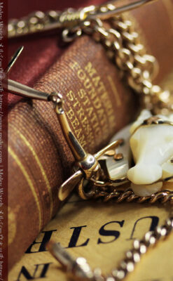 馬への愛が伝わる特別なアンティーク懐中時計チェーン-C0508-11