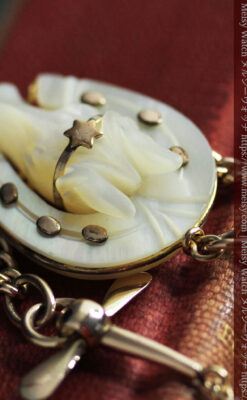 馬への愛が伝わる特別なアンティーク懐中時計チェーン-C0508-12