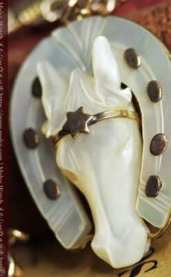 馬への愛が伝わる特別なアンティーク懐中時計チェーン-C0508-13