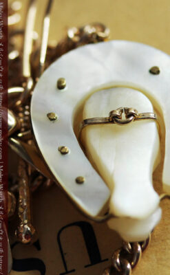 馬への愛が伝わる特別なアンティーク懐中時計チェーン-C0508-14