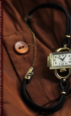 お洒落なハミルトンの金無垢アンティーク腕時計 【1940年頃】-W1603-10