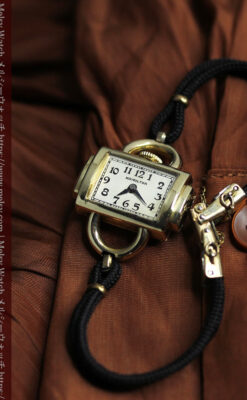 お洒落なハミルトンの金無垢アンティーク腕時計 【1940年頃】-W1603-5