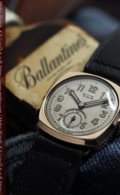 ロレックス・チューダーの金無垢アンティーク腕時計 【1941年頃】クッション型-W1604-1