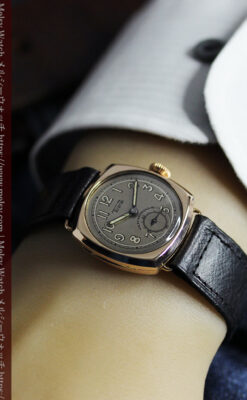 ロレックス・チューダーの金無垢アンティーク腕時計 【1941年頃】クッション型-W1604-23