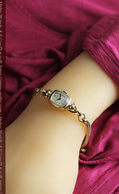 グリュエンのカーベックス・レディース腕時計 【1945年頃】-W1605-3