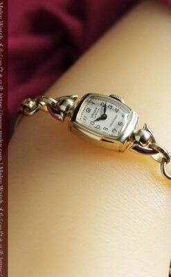 グリュエンのカーベックス・レディース腕時計 【1945年頃】-W1605-4