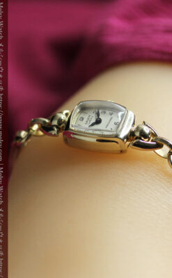 グリュエンのカーベックス・レディース腕時計 【1945年頃】-W1605-5