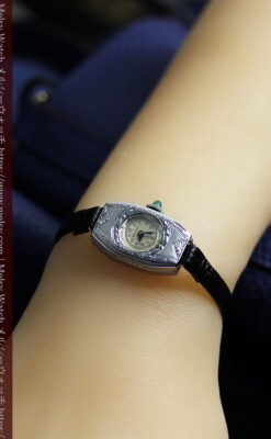 ブローバのディテールの綺麗な婦人物アンティーク腕時計 【1930年頃】-W1606-13