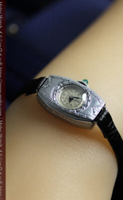 ブローバのディテールの綺麗な婦人物アンティーク腕時計 【1930年頃】-W1606-14