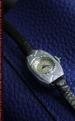 ブローバのディテールの綺麗な婦人物アンティーク腕時計 【1930年頃】-W1606-8