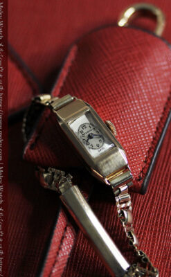 小さく細身の上品なロレックス・チューダー 金無垢アンティーク腕時計【1940年頃】-W1607-1