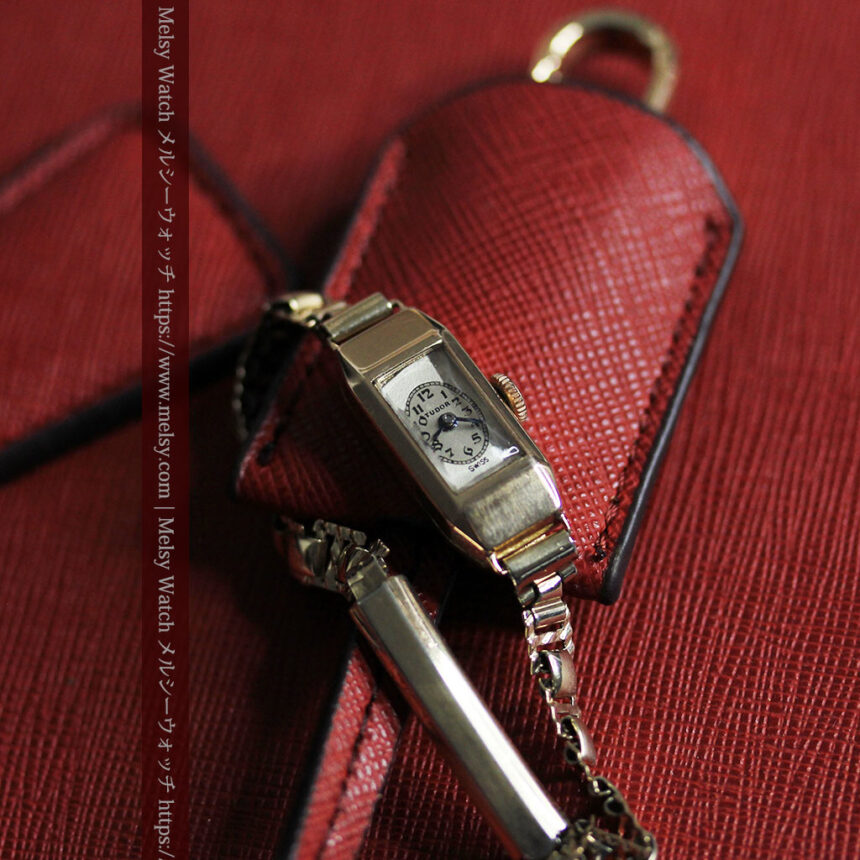 小さく細身の上品なロレックス・チューダー 金無垢アンティーク腕時計【1940年頃】-W1607-1