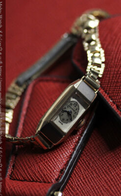 小さく細身の上品なロレックス・チューダー 金無垢アンティーク腕時計【1940年頃】-W1607-12