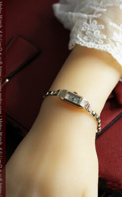 小さく細身の上品なロレックス・チューダー 金無垢アンティーク腕時計【1940年頃】-W1607-16