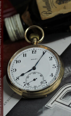 重厚な風格のロレックス アンティーク金無垢懐中時計 【1926年頃】-P2350-11