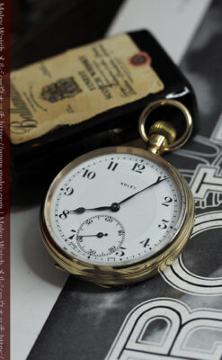 重厚な風格のロレックス アンティーク金無垢懐中時計 【1926年頃】-P2350-12