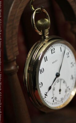 重厚な風格のロレックス アンティーク金無垢懐中時計 【1926年頃】-P2350-5