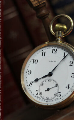 重厚な風格のロレックス アンティーク金無垢懐中時計 【1926年頃】-P2350-6