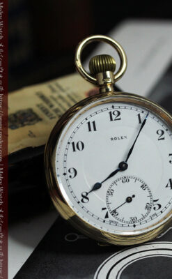 重厚な風格のロレックス アンティーク金無垢懐中時計 【1926年頃】-P2350-9