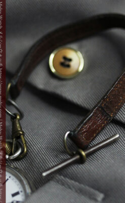 渋いローマ数字 ロレックスの銀無垢アンティーク懐中時計 【1920年頃】-P2351-14