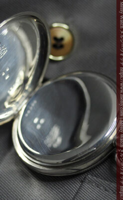 渋いローマ数字 ロレックスの銀無垢アンティーク懐中時計 【1920年頃】-P2351-17