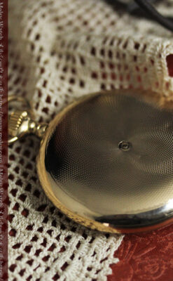 ロンジンの大きな蓋付き金無垢アンティーク懐中時計 【1915年頃】-P2352-10