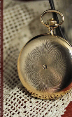 ロンジンの大きな蓋付き金無垢アンティーク懐中時計 【1915年頃】-P2352-11