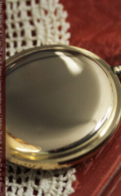 ロンジンの大きな蓋付き金無垢アンティーク懐中時計 【1915年頃】-P2352-20