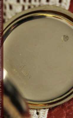 ロンジンの大きな蓋付き金無垢アンティーク懐中時計 【1915年頃】-P2352-21