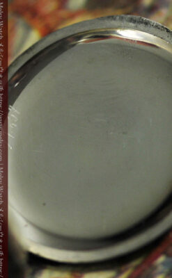 ゼニスの美しい黒金装飾の銀無垢アンティーク懐中時計 【1919年頃】-P2353-21