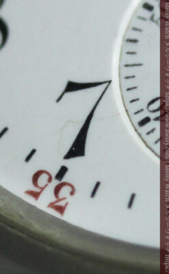 煙をあげる蒸気機関車 ウォルサムの銀無垢アンティーク懐中時計【1900年頃】-P2354-15