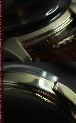 ロンジンのアンティーク腕時計 黒い文字盤に赤のエッセンス 【1954年頃】-W1609-18